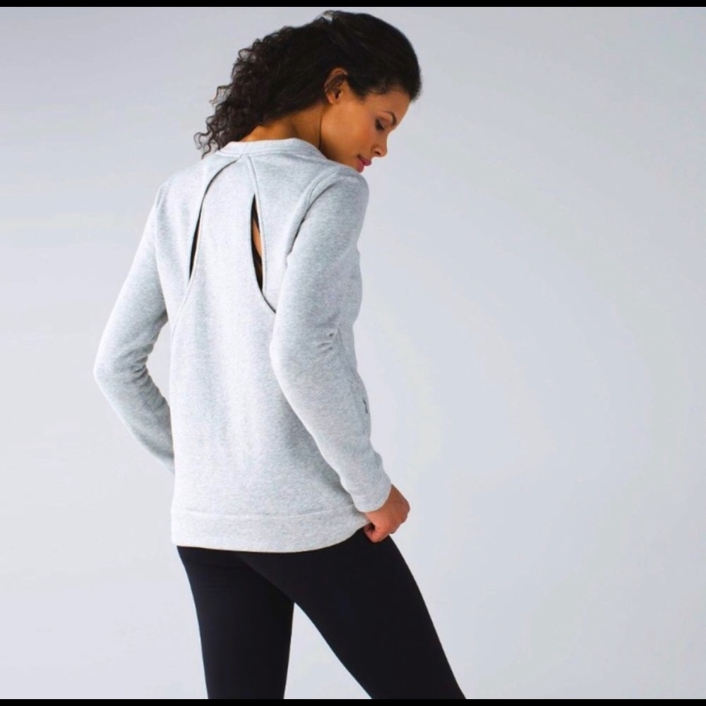 Lululemon Women's & go Endeavor Long Sleeve Heathered Grey Stretch bc